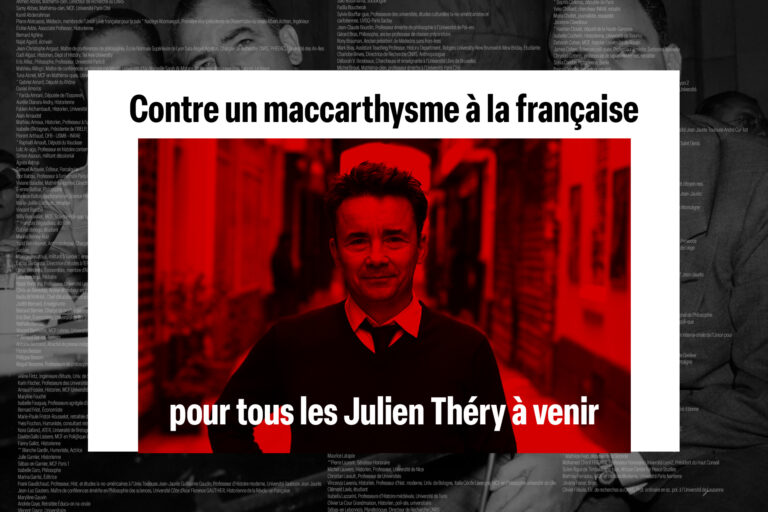 Contre un maccarthysme à la française : pour tous les Julien Théry à venir